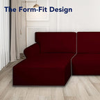 PureFit Stretch Sectional Couch Covers 2 pcs Non Slip L Shape Sofa Cover | - Image 5