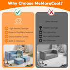 MeMoreCool Modular Kids Couch Dinosaur, Glow Dino Play Toddler Couch - Image 8