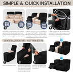 6-Piece Recliner Loveseat Covers - Image 8