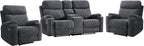HAOMARKETS 3-Piece Recliner Sofa Set - Image 8