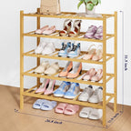 Kitsure Bamboo Wooden Shoe Rack - Image 2