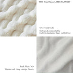 50x60 Inches Ultra-Soft Fuzzy Faux Fur Plush Throw Blanket - Image 3