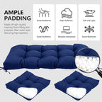 3 Pcs Wicker Chair Cushions Patio Loveseat Chaise Cushion Set - Image 4