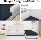 Easy-Going Stretch 1 Piece Chaise Lounge Cushion Slipcover | Sectional Couch - Image 3
