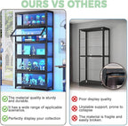 Display Cabinet with Acrylic Glass Doors 67.7'' Tall Curio Cabinet - Image 6
