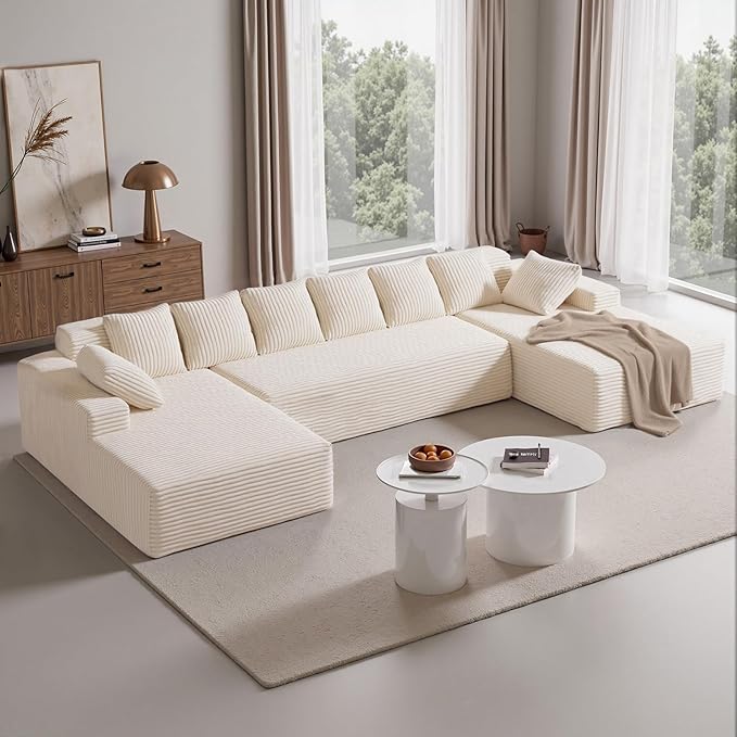 Luxanimarion 131'' U Shaped Sectional Couches by Luxanimarion