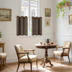 YoungsTex Brown Linen Curtains 36 Inch Length - Image 2