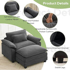Oprisen 53" Modular Sectional Sofa, Comfy Cloud Couch Sectional Sofa - Image 6