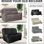 ANARACHON Loveseat Recliner Cover Leather Look Recliner Loveseat Covers - Image 6