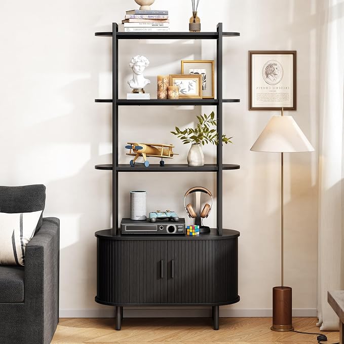 ONBRILL 71" Tall Bookshelf, 4-Tier Book Shelf - Image 7
