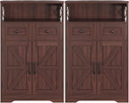 Befrases Set of 2 Dark Brown Storage Cabinet by Befrases