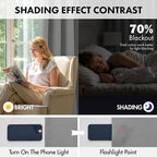 MIULEE 84 Inch Length Light Grey Blackout Bedroom Curtains Set of 4 | Thermal - Image 3