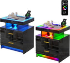 HNEBC LED Nightstand Set of 2 by HNEBC