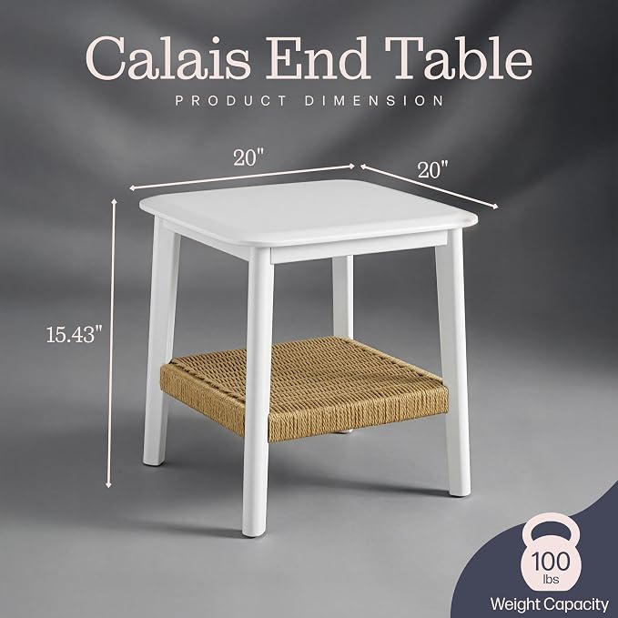 Alaterre Furniture Calais 2-Tier Small End Table - Image 3
