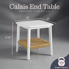 Alaterre Furniture Calais 2-Tier Small End Table - Image 3