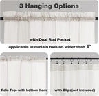 Chyhomenyc Sheer Window Valance Curtains, Light Filtering Valances Windows - Image 3