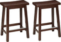 Amazon Basics Solid Wood Saddle-Seat Counter Height Bar Stools by AmazonBasics