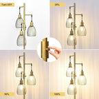 Dimmable Floor Lamp, 3 x 800LM LED Edison Bulbs Included, Farmhouse Industrial - Image 3