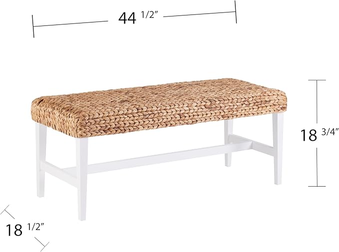SEI Furniture Woven Coffee Table Bench - Image 3