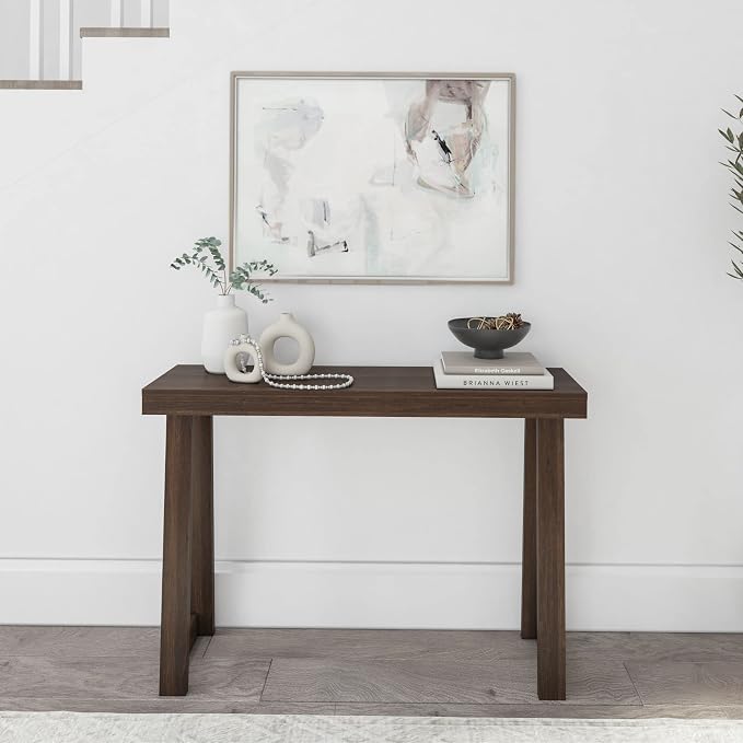 Plank+Beam Solid Wood Console Table, 46 Inch, Sofa Table, Narrow Entryway Table - Image 3