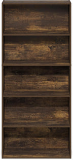 Furinno Jaya Book Shelf, 5-Tier Bookshelf, 52 Inch Tall Standing Bookcase - Image 6