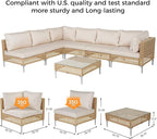 Grand patio 7-Piece Patio Wicker Furniture Set - Image 5