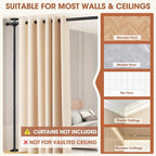 SUNALLY Room Divider Curtain Rod, No Drilling Room Separator - Image 4