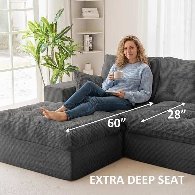 105" Convertible Sectional Couch - Image 3