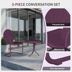 Patio Bistro Set Retro Metal Outdoor Seating Conversation 3 Pieces, 2 C-Spring - Image 7