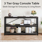 LVB Industrial Console Table, Metal and Wood Sofa Table, Rustic Entryway Table - Image 7