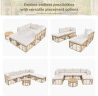 7 Pieces Outdoor Patio Furniture Sectional Sofa Set - Image 6