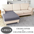 LA MEACK Couch Cushion Cover Chaise Lounge Cover Washable Separate Seat Chaise - Image 2