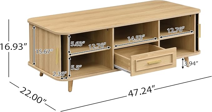 Merax Mid Century Modern Coffee Table - Image 2