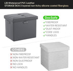 DocSafe Storage Ottoman with Lock, Fireproof Folding Ottoman Foot Rest Stool - Image 9