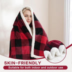 PU MEI Sherpa Fleece Throw Blanket 60" x 80" Reversible Plush Fluffy Large Big - Image 6