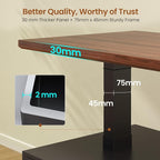 SEDETA Farmhouse Electric Standing Desk, Storage Shelves, Power Outlets - Image 9