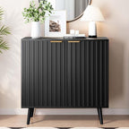 Fluted Buffet Cabinet Sideboard, Storage Cabinet, Modern Accent Cabinet Console by REHOOPEX