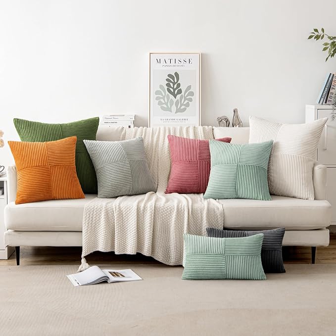 MIULEE Greyish Green Decorative Throw Pillow Covers - Image 5