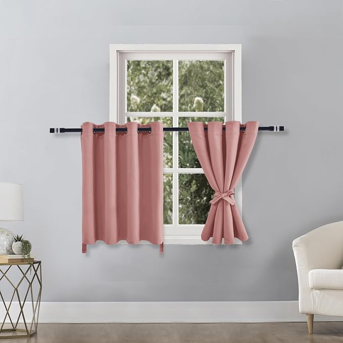 RV Blackout Curtains for Bedroom, 52 x 36 Inches Long, Dusty Rose | Thermal - Image 8