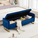 65" Storage Bench for Bedroom, Velvet End of Bed Bench, King Size Bed Benches - Image 3