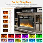 70" Fireplace TV Stand, Modern Entertainment Center - Image 4