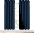 NICETOWN Moroccan Blue Full Shade Curtain Panels, Pair of Energy Smart & Noise by NICETOWN
