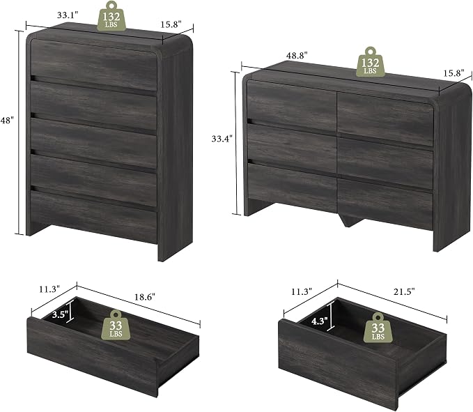 Modern 4-Piece Bedroom Furniture Set - Image 2
