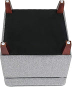 Adeco 17 Inch Square Linen Storage Ottoman - Image 9