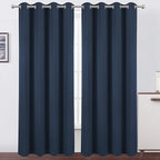 Blackout Curtains 66 x 84 inch/Navy Blue Curtains Set of 2 Panels/Thermal by Lemomo