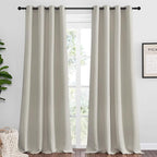 NICETOWN Natural Room Darkening Curtains 90" Long by NICETOWN