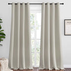 NICETOWN Natural Room Darkening Curtains 102" Long by NICETOWN