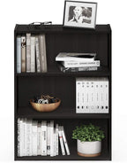 Furinno PASIR Book Shelf, 3-Tier Bookshelf, Storage Shelves Bookcase, 9.7 x - Image 6