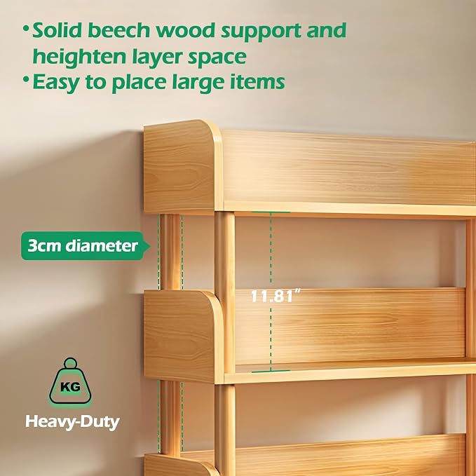 OSCHF 3-Tier Wooden Open Bookcase - Image 6