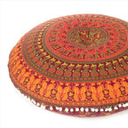 Mandala Floor Pillow Cover Meditation Cushion Seating Throw Hippie Round by EyesofIndia